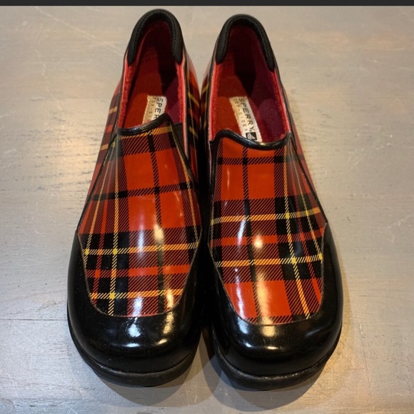 Sperry Shoes - Sperry Top Sider Rubber Waterproof Plaid Shoes 7